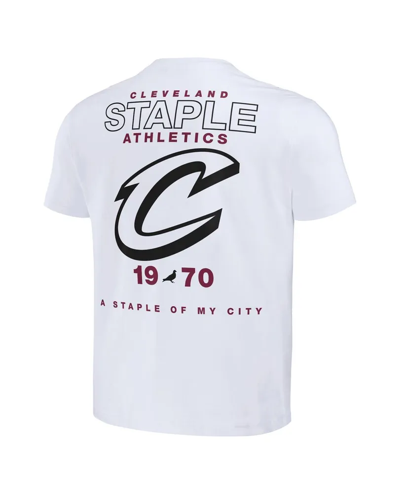 Men's Nba x Staple White Distressed Cleveland Cavaliers Home Team T-shirt