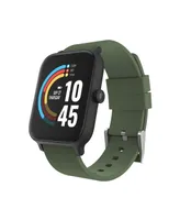 24/7 Evo Unisex Olive Silicone Strap Smartwatch 37.5mm