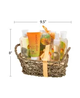 Freida and Joe Woven Basket Mango-Pear Fragrance Bath & Body Set Luxury Body Care Mothers Day Gifts for Mom - Assorted Pre