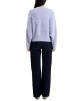French Connection Women's Crewneck Fluffy Sweater
