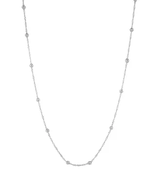 And Now This Silver-Plated or 18K Gold-Plated Singapore and Bead Chain Necklace