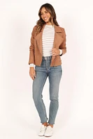 Petal and Pup Womens Spencer Faux Suede Moto Jacket