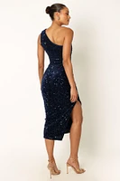 Petal and Pup Womens Kiki One Shoulder Midi Dress