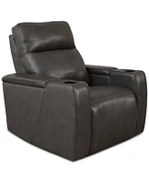 Greymel 37" Zero Gravity Leather Chair with Power Headrest, Created for Macy's