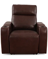Greymel 37" Zero Gravity Leather Chair with Power Headrest, Created for Macy's