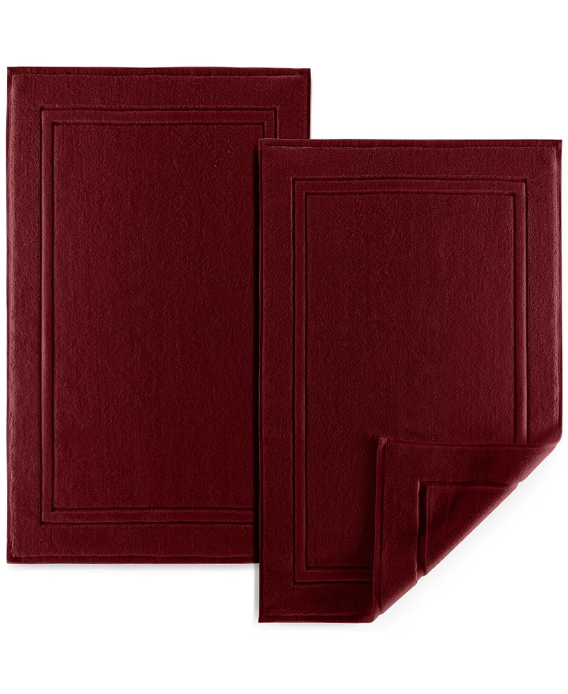 Soft & Absorbent Luxury Cotton Bath Mat 24" x 17" - 2 Pack