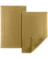 Soft & Absorbent Luxury Cotton Bath Mat 24" x 17" - 2 Pack