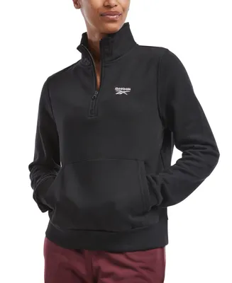 Reebok Women's Quarter-Zip Fleece Sweatshirt
