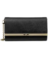 Michael Kors Mona East West Large Leather Clutch