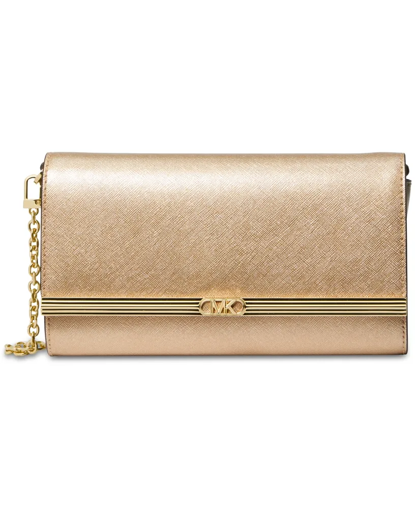 Michael Kors Mona East West Large Leather Clutch