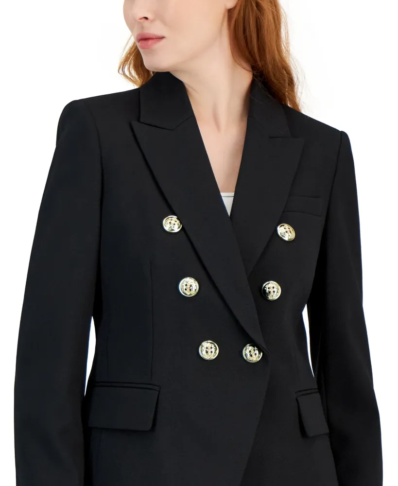 Tahari ASL Womens Suit Separate Velvet Trim Jacket 