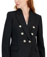 Tahari Asl Women's Twill Double-Breasted Blazer