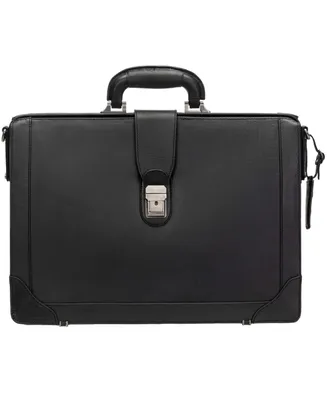 Mancini Men's Buffalo Luxurious Litigator Briefcase Pocket for 17.3" Laptop