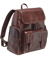 Mancini Men's Buffalo Backpack with Zippered Laptop, Tablet Compartment