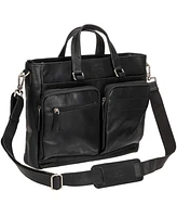 Mancini Men's Buffalo Single Compartment Briefcase for 14" Laptop