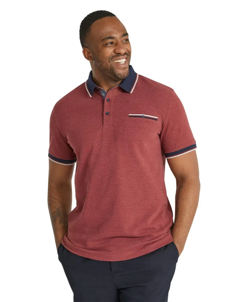 Johnny Bigg Men's Big & Tall Trent Contrast Polo Shirt