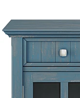 Simpli Home Acadian 36" Solid Wood Entryway Storage Cabinet