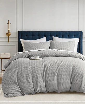 510 Design Mina Waffle Textured 3-Pc. Duvet Cover Set, King/California King