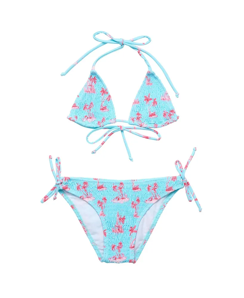 Toddler, Child Girls Lighthouse Island Sustainable Shirred Triangle Bikini