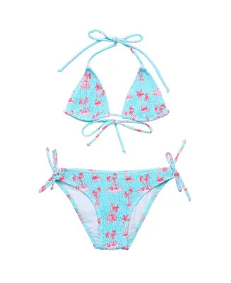 Toddler, Child Girls Lighthouse Island Sustainable Shirred Triangle Bikini