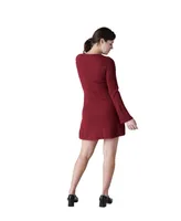 Women's Maternity Mini Sweater Dress