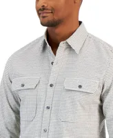 Michael Kors Men's Tattersall Button-Front Long Sleeve Shirt