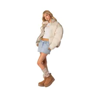 Women's Oversized sherpa puffer