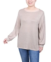 Ny Collection Petite Long Sleeve Tunic Top