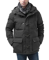 Moderm Men Hooded Toggle Down Parka Coat