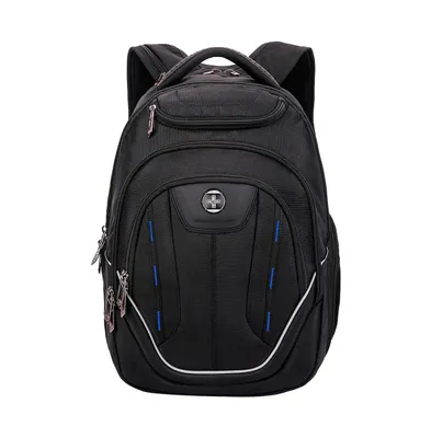 Swiss Digital Terabyte Tsa-Friendly Rfid Backpack Fits up to 15.6 inch Laptop - Black