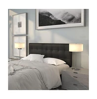 Button Tufted Queen Upholstered Headboard