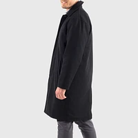 Alpine Swiss Men's Zach Men s Wool Blend Overcoat – Knee-Length Trench Coat, Runs Large for Layering Over Suits or Sweaters