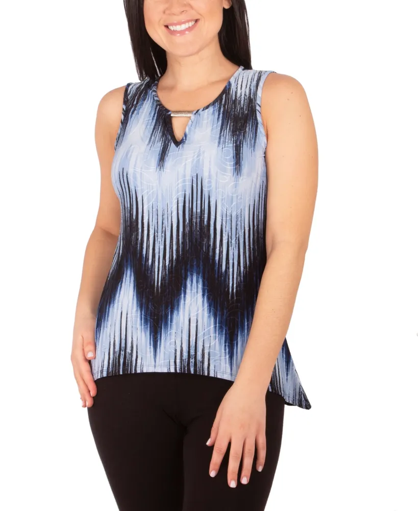 Ny Collection Petite Sleeveless Pointed Hem Top