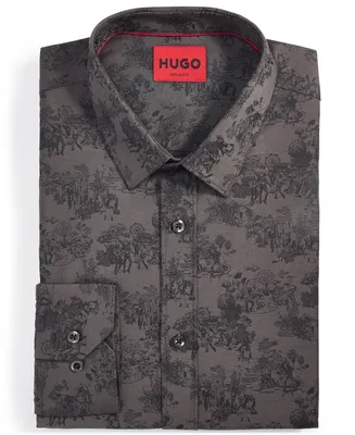 Hugo by Boss Men's Elisha Extra Slim-Fit Floral Dress Shirt