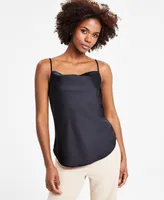 Bar Iii Women's Solid Cowlneck Camisole, Created for Macy's