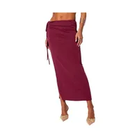 Women's Frankie drawstring slit maxi skirt