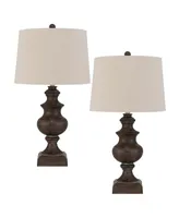 Hertford 29.75" Height Resin Table Lamp Set