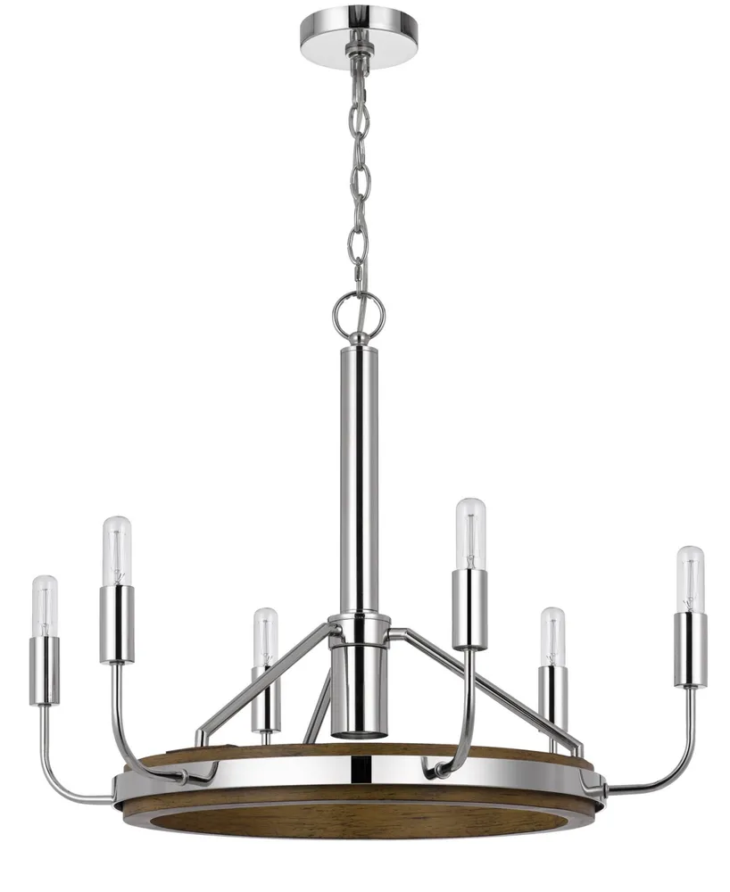 Saluda 6 Light 20" Height Metal Chandelier