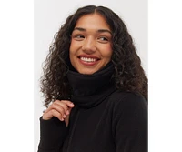Bench Dna Women's Funnel Microfleece Zip-Up Wrap Neck Sweater