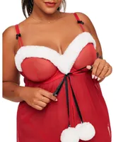 Claussine Women's Plus-Size Babydoll Lingerie