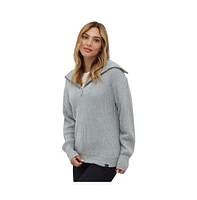 Bench Dna Women's Thurynn Oversize Zippered Funnel Sweater