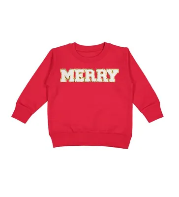 Sweet Wink Toddler Girls Merry Patch Christmas Sweatshirt