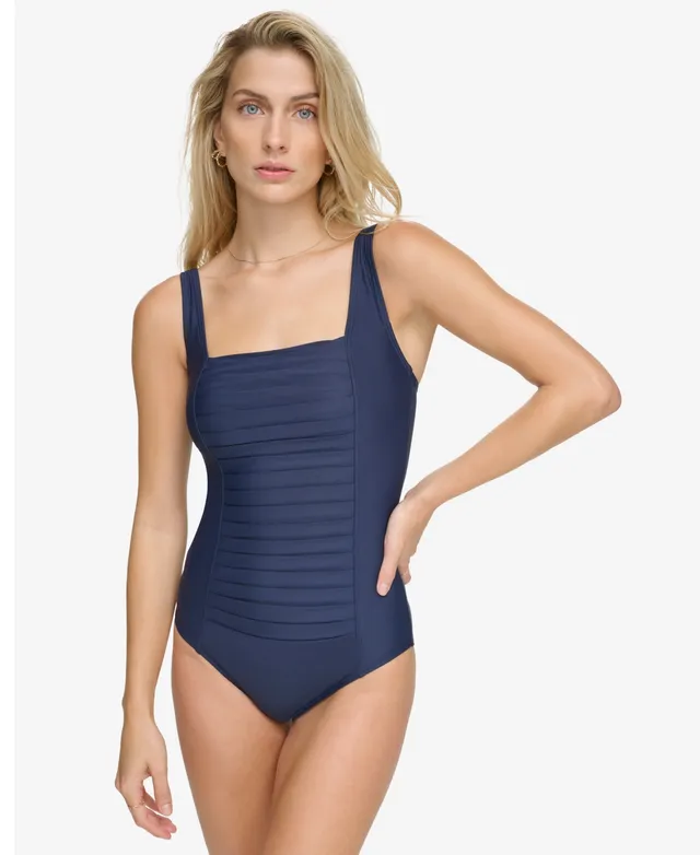 Calvin Klein Twist-Front Tummy-Control One-Piece Swimsuit