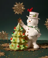 Lenox Happy Holly Days Snowman Lit Figurine