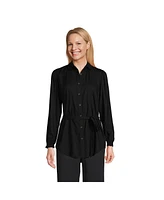 Lands' End Women's Rayon Tie Waist Shirt