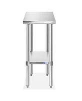 Gridmann x Inch Stainless Steel Table w/ Undershelf