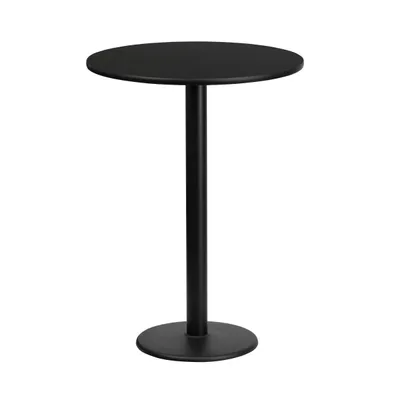 24" Round Laminate Table Top With 18" Bar Height Base