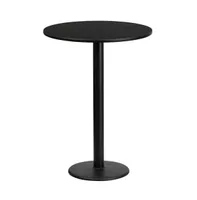 24" Round Laminate Table Top With 18" Bar Height Base