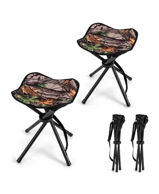 2 Pack Folding Hunting Stool Lightweight Foldable Outdoor Stool Seat