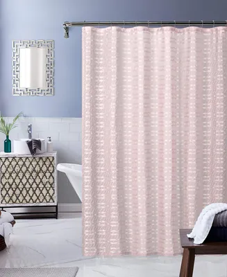 Dainty Home Cassandra Clipped Shower Curtain, 72" x 70"